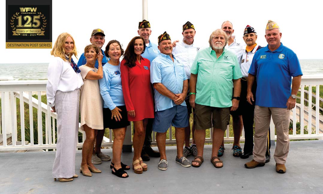 Members of VFWPost 3137 and its Auxiliary stand outside of their Post