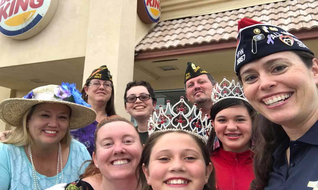 Members of VFWPost 5867 and its Auxiliary gather for lunch in May 2018 at Burger King