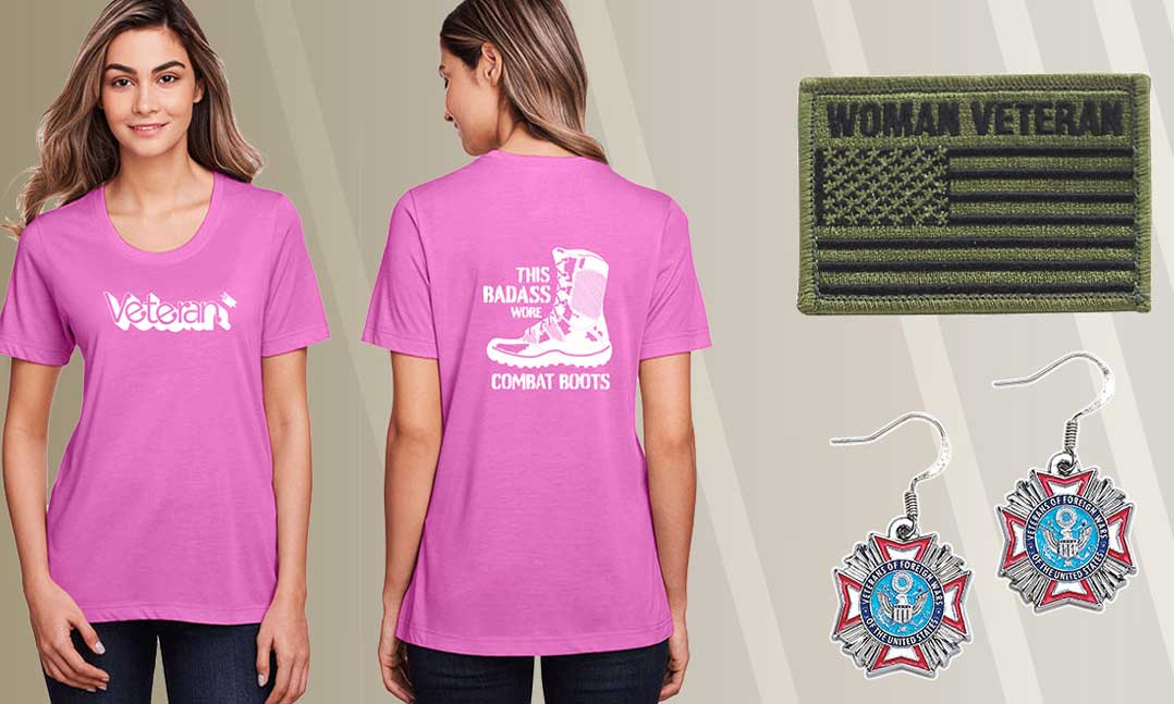 Women's History Month items from the VFW Store
