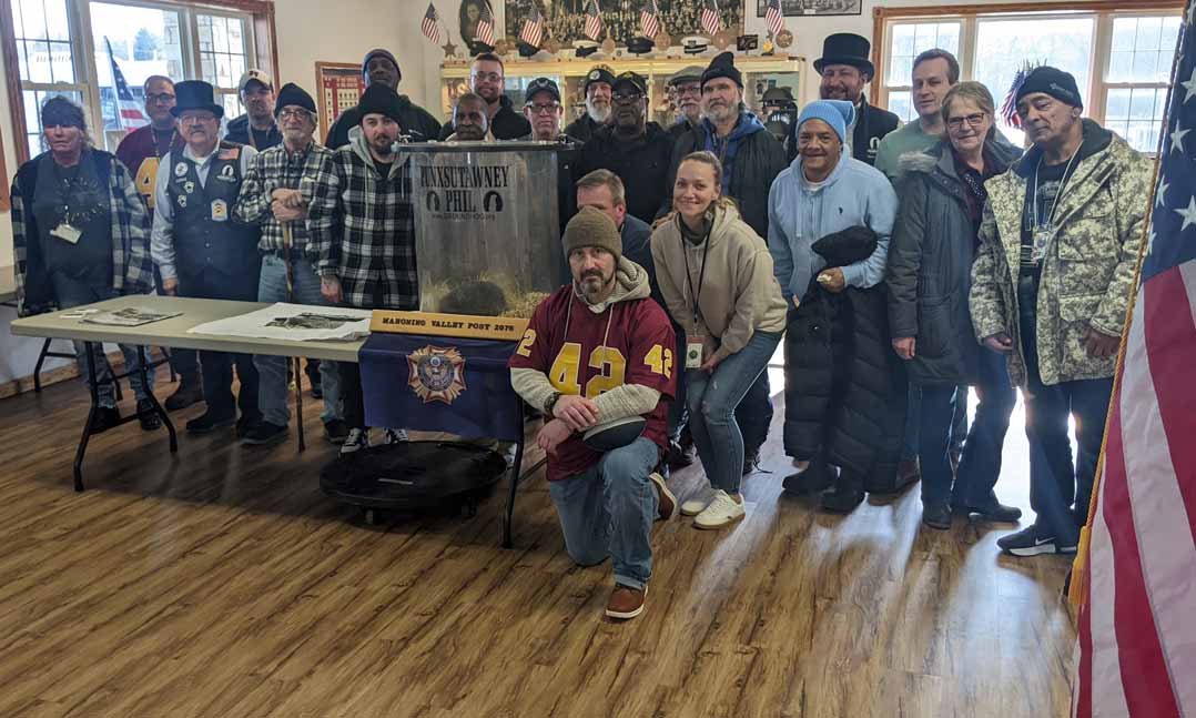 Groundhog Day visit at VFW Post